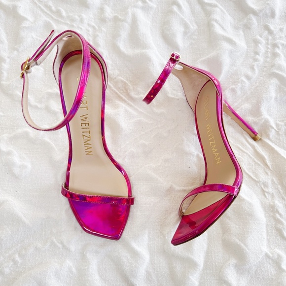 Stuart Weitzman Women's Nudistcurve 100 Ankle Strap High Heel Sandals - Picture 6 of 7